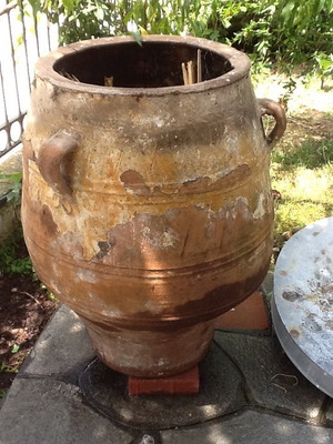 Trichero Cretan Pot used, at least 100 years old, decorative item