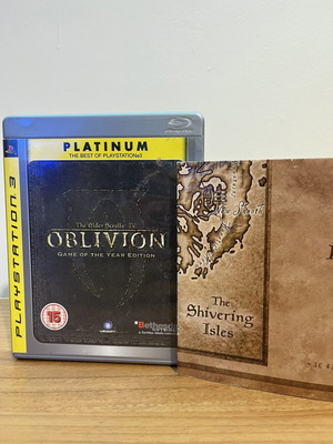 The Elder Scrolls IV Oblivion PS3 Game of the Year Edition used with map