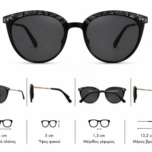 Vogue Ilary Sunglasses new, black and gold frame, vintage style