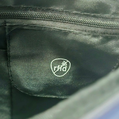 Passenger men's shoulder bag with RFID anti-theft protection, grey