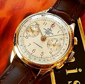 1950 - BWC Swiss Chronograph Gold Plated - Landeron 49 caliber - Ανδρικό κουρδιστό ρολόι χειρός.