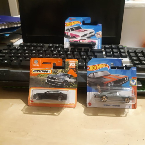 Dodge Charger toy car set with 1969, 2018 and 1974 models