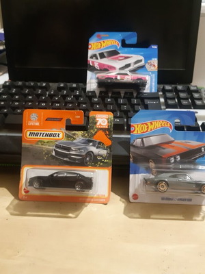 Dodge Charger toy car set with 1969, 2018 and 1974 models