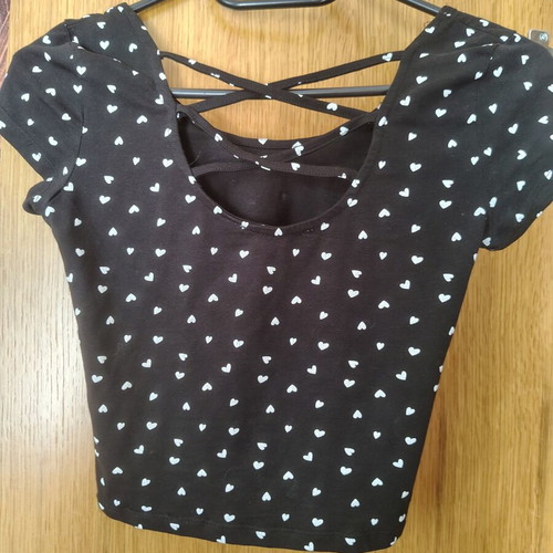 Terranova crop top with heart print