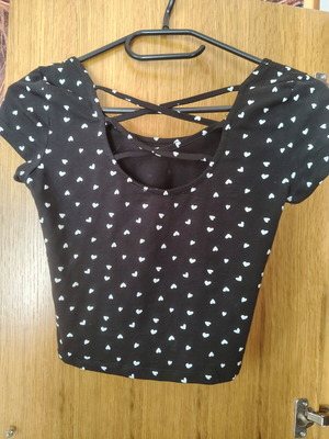 Terranova crop top with heart print