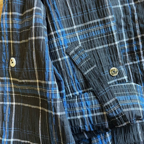 Blue checkered dress large / xl new