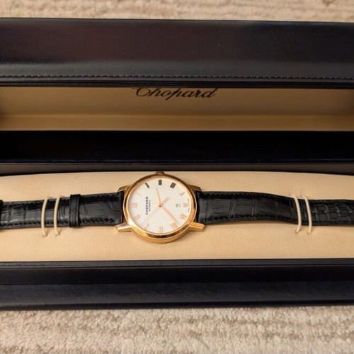 Chopard 161278-5005 40mm Automatic Thin 18K Rose Gold Dress Watch New