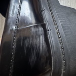 Zara black patent leather loafers size 38, chunky sole
