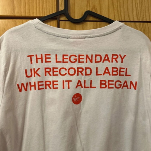 Virgin Records cotton short-sleeve T-shirt like new, white, size L