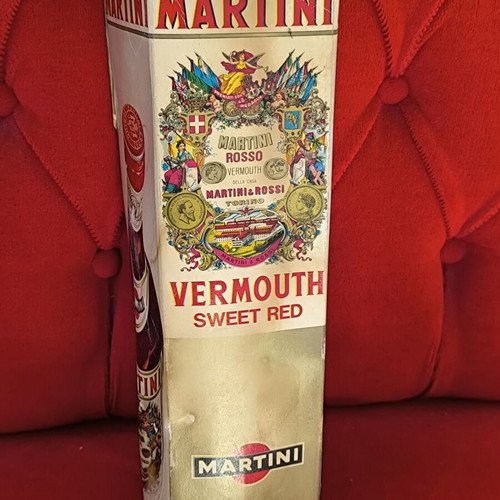 Vintage Martini & Rossi Rosso Vermouth 1969 sealed, used