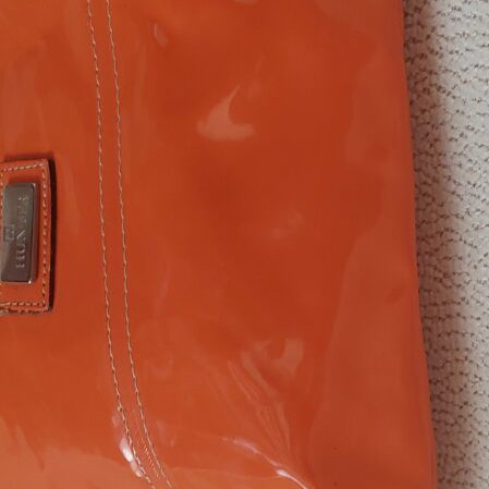Hunter women's crossbody bag, orange patent leather