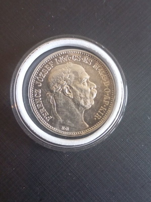 Silver coin 1korona Hungary 1915 like new