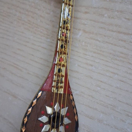 Miniature bouzouki decorative wooden 15 cm used