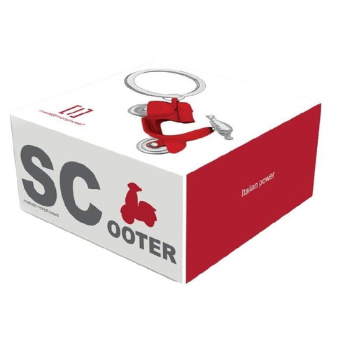 Vespa Key Ring new, red and silver metal