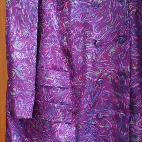 Handmade silk vintage shirt with buttons, like new, size XL, multicolor