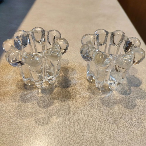 Crystal candlesticks set like new