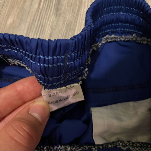 Men's blue swim shorts XL used, quick-dry fabric