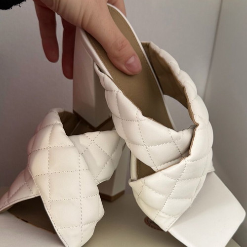 Ego Shoes white summer heel like new, size 38
