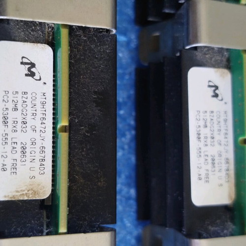 PC2-6400F 1GB Mac Pro FB-DIMM and PC2-5300F 512MB memory used