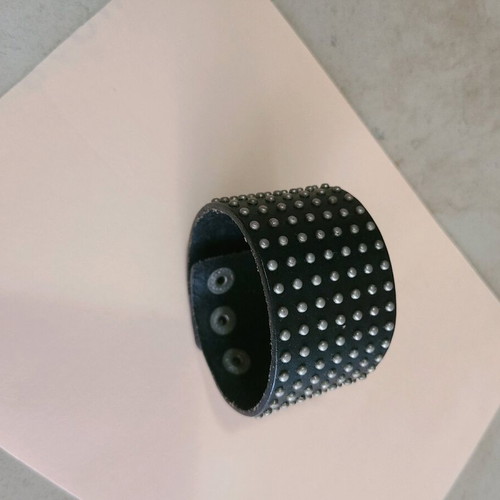 Vintage leather goth bracelet with studs in good condition