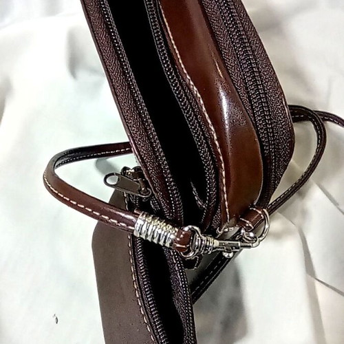 Mini crossbody bag David Jones like new, brown
