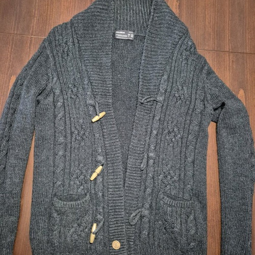 Pull & Bear wool cardigan gray size L like new