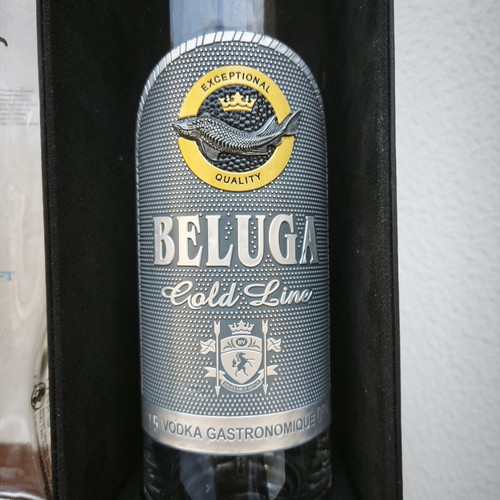 Set of 5 premium empty vodka bottles like new