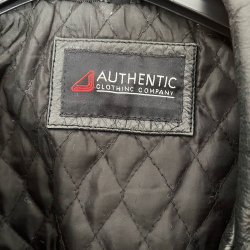 Authentic leather jacket used, black, size M/L