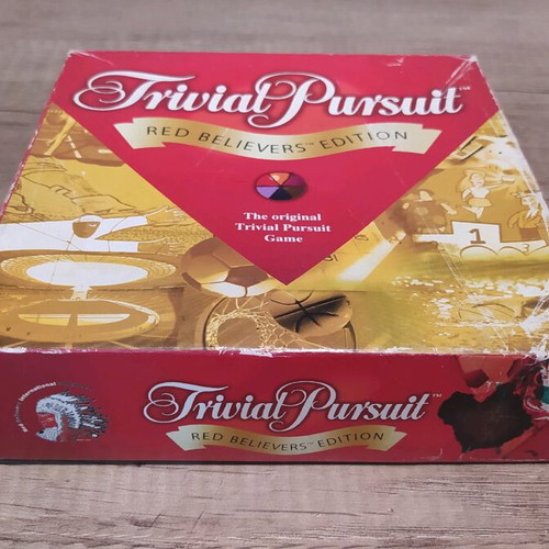 Trivial Pursuit Red Believers Edition board game used
