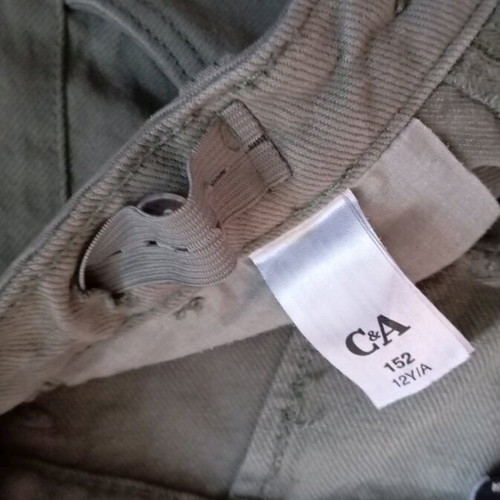Pants size 152 cm for girls, like new, khaki color
