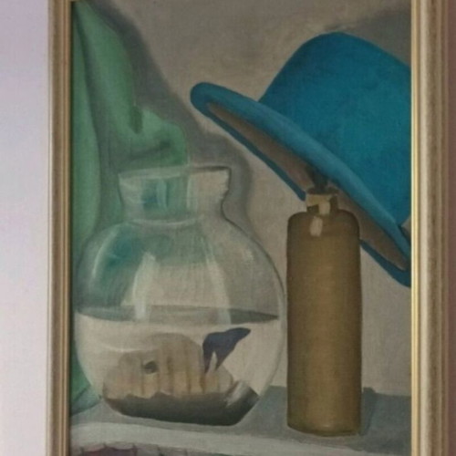 Signed painting 44x33 cm used