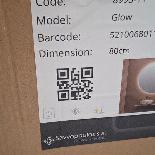 Savvopoulos Glow LED Bathroom Mirror 80 cm new
