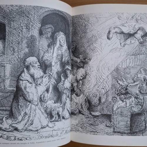 Hardcover book I Vangeli illustrati da Rembrandt like new, Italian