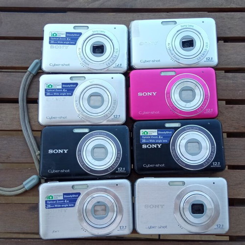 Sony Cyber-shot DSC-W310 cameras used, lot of 8 for parts