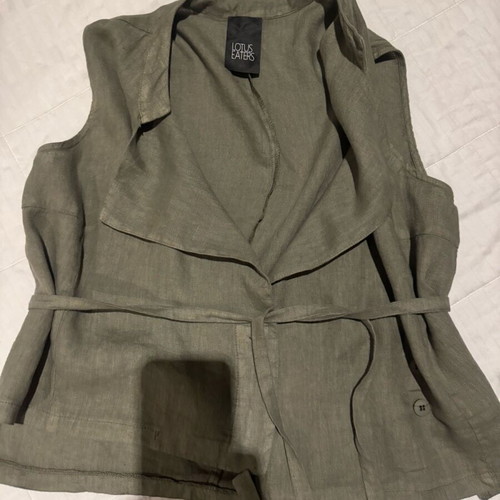 Lotus Eaters linen vest like new, green, size M