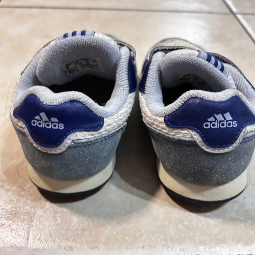 Baby sports shoes used, white-blue, size 22