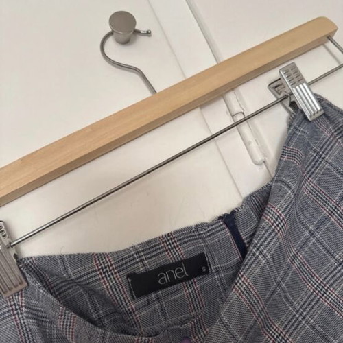Short skirt like new, gray and blue, alpha line, size S
