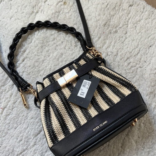 River Island bucket bag new beige crossbody mini