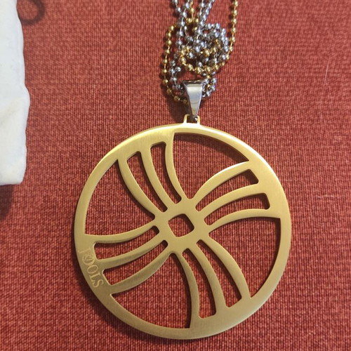 Jools necklace with two-tone chain and gold steel motif new
