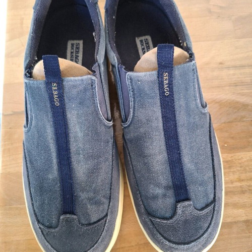 Sebago men's denim shoes used, summer style, size 44.5, blue
