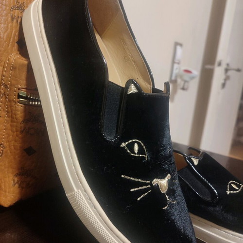 Charlotte Olympia Μαύρες Βελούδινες Μπαλαρίνες Σαν Καινούργιες, Νούμερο 40