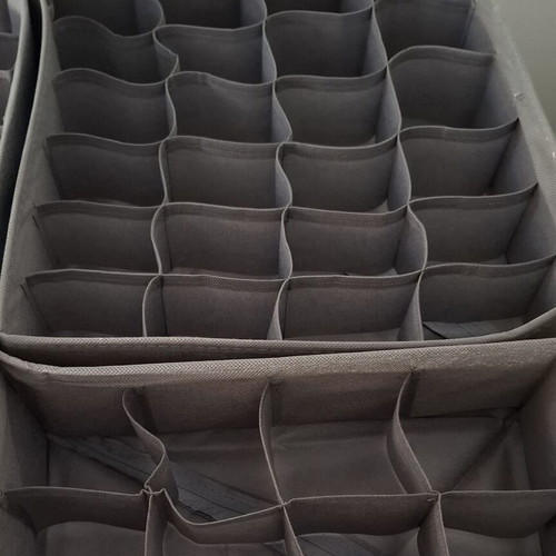 Set of 4 fabric drawer organizers new, gray