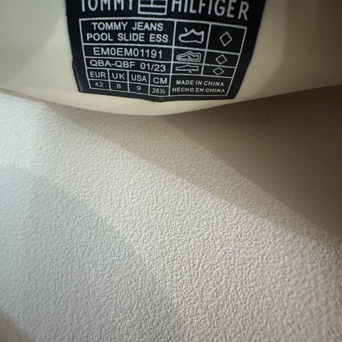 Tommy Jeans white slippers size 42