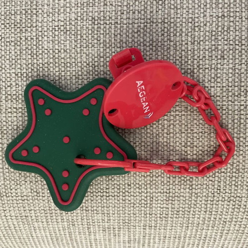 Luna Car Keys toy used with teether and pacifier clip