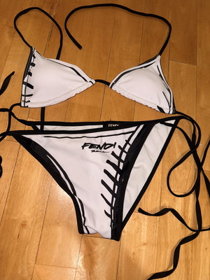 Fendi bikini new with tag, black and white, size S