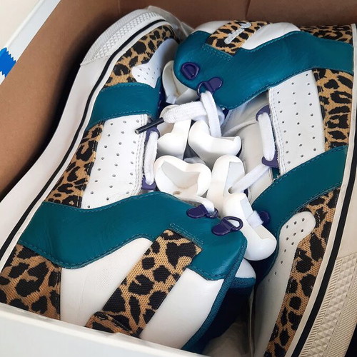 Adidas x Jeremy Scott JS Bones "Flintstones" Leopard sneakers size US 9
