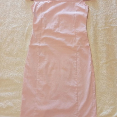 Zara Pink Midi Off-the-Shoulder Dress like new