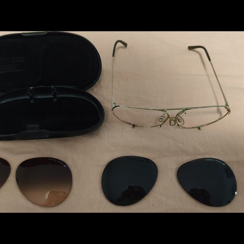Porsche Carrera vintage sunglasses with gold plated frame