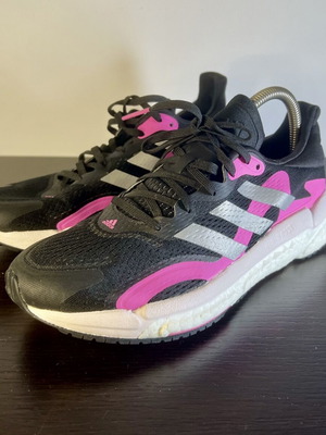 Adidas Solar Boost 3 women's running shoes black pink used size 38.5