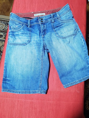 Denim men's shorts used, size 32, blue